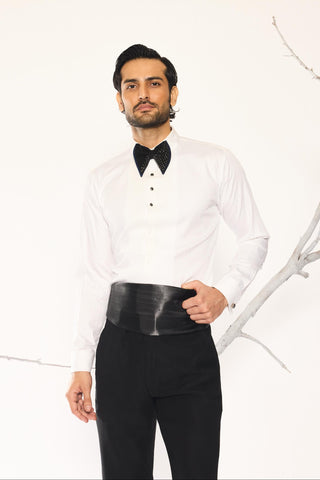 Ivory stardust pintux shirt