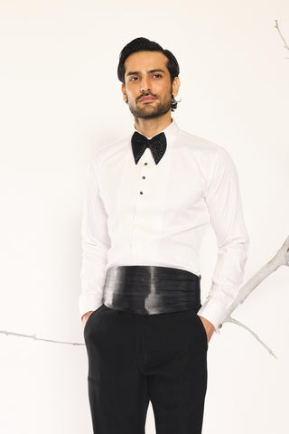 Ivory stardust pintux shirt