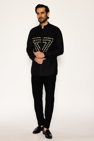 Black stardust prism path axis shirt