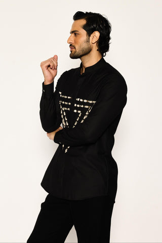 Black stardust prism path axis shirt