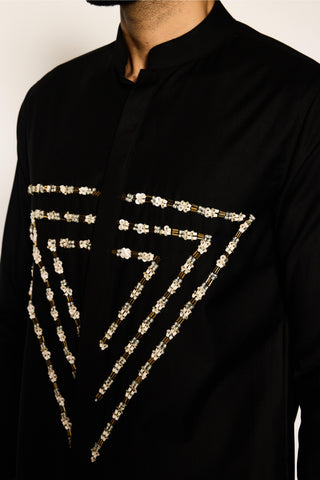 Black stardust prism path axis shirt