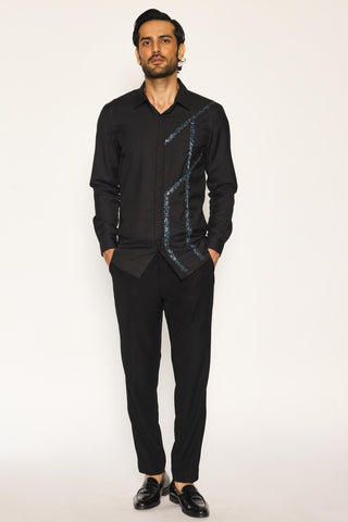 Black stardust zen parallels gallery shirt