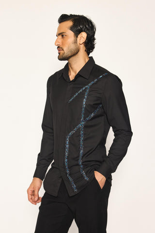 Black stardust zen parallels gallery shirt