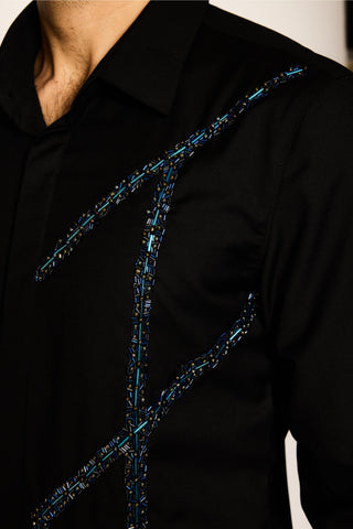 Black stardust zen parallels gallery shirt