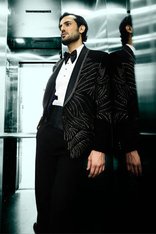 Black stardust bloom tuxedo