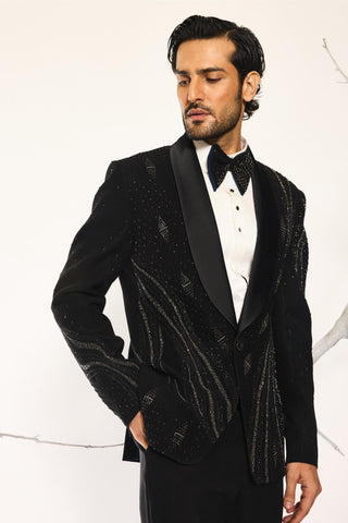 Black stardust stellar weave tuxedo
