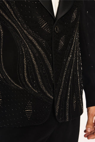 Black stardust stellar weave tuxedo