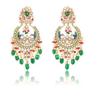 Chandbali Earrings for Indian Weddings – Green Adaa by Amraani