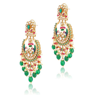 Chandbali Earrings for Indian Weddings – Green Adaa by Amraani