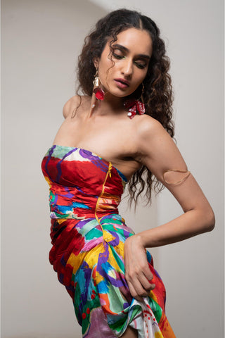Cocktail Maxi Dress for Contemporary Wear - Multicolor Siro Alya by Advait