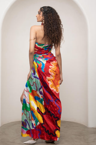 Cocktail Maxi Dress for Contemporary Wear - Multicolor Siro Alya by Advait