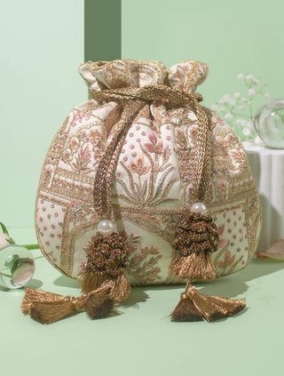 Potli bag Indian Wedding - White amer accessory by Amyra