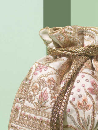 Potli bag Indian Wedding - White amer accessory by Amyra