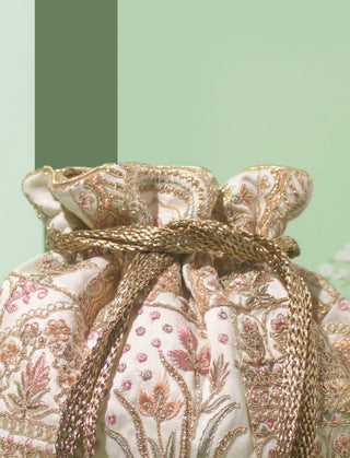 Potli bag Indian Wedding - White amer accessory by Amyra