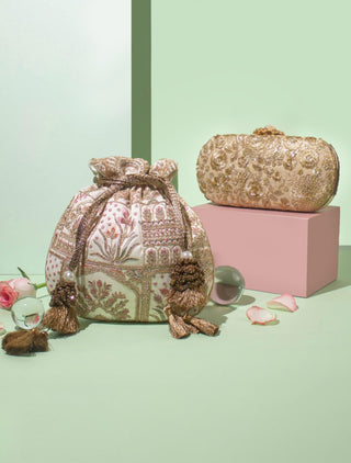 Potli bag Indian Wedding - White amer accessory by Amyra