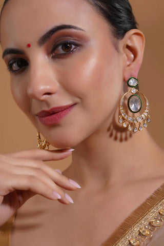 Earrings for Indian Weddings – Green Antara by Amraani