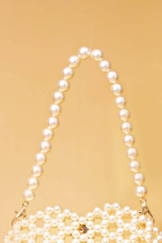 White aria mini heart bag