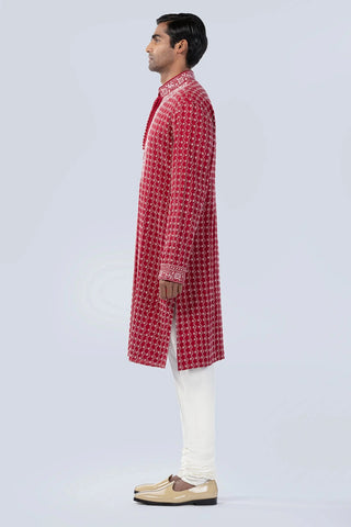 Maroon chikankaari kurta