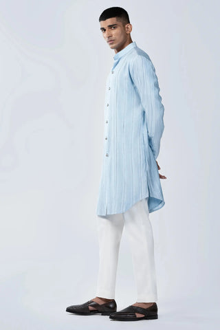 Blue pintuck kurta