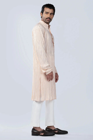 Pink crust fabric kurta