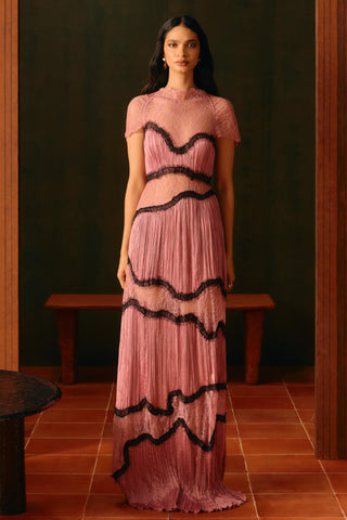 Pink Gown for Contemporary Wear – Rose Tide by Aroka