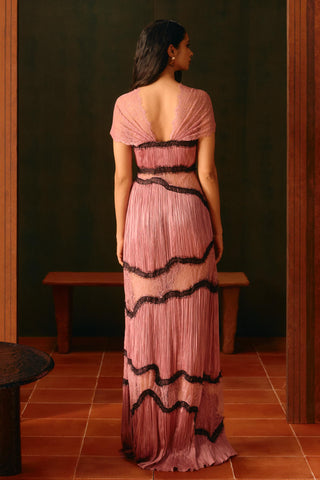 Pink Gown for Contemporary Wear – Rose Tide by Aroka