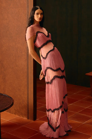 Pink Gown for Contemporary Wear – Rose Tide by Aroka