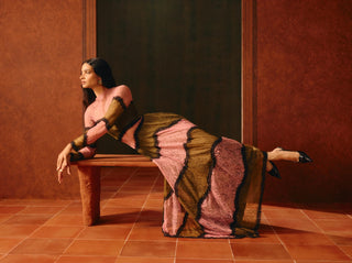 Lace Gown For Contemporary- Multicolor Rosewood by Aroka