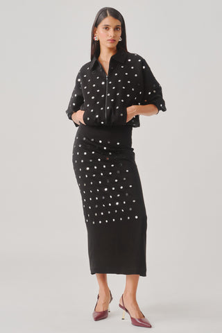 Bomber Jacket for Contemporary Wear – Black Bling by Aroka