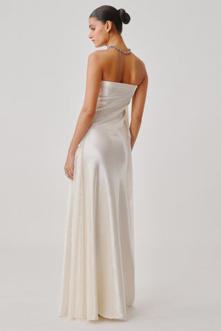 Lace Gown for Contemporary Wear – White Peony by Aroka