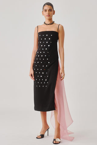Black Rose Mirage Dress for Contemporary Wear by Aroka