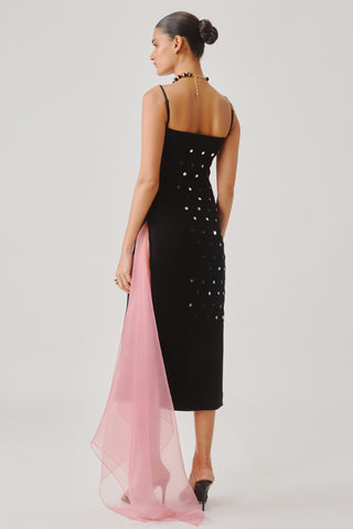 Black Rose Mirage Dress for Contemporary Wear by Aroka