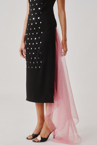 Black Rose Mirage Dress for Contemporary Wear by Aroka