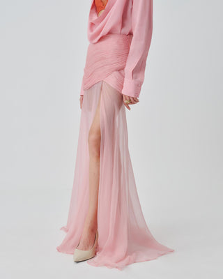 Pink Co-ord Set Contemporary Wear Rosaria by Aroka
