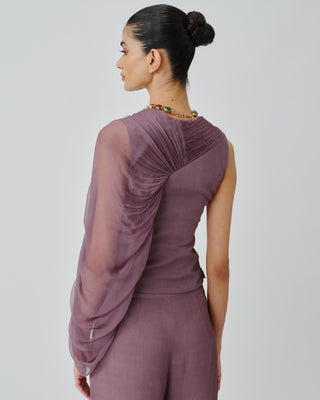 Purple Pant Contemporary Wear by Aroka