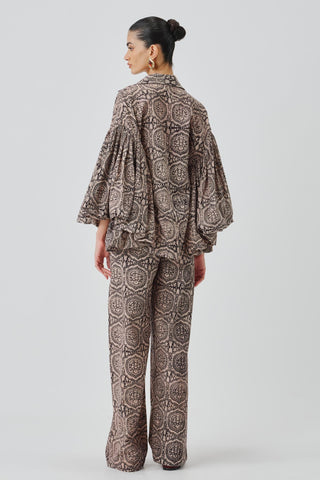 Multicolor Pant Contemporary Wear by Aroka
