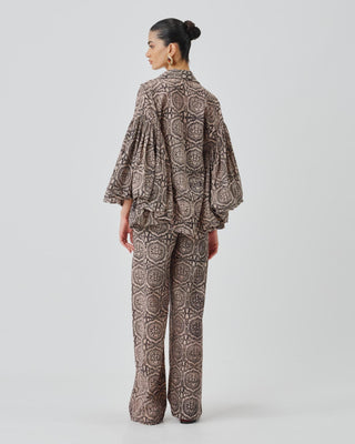 Multicolor Pant Contemporary Wear by Aroka