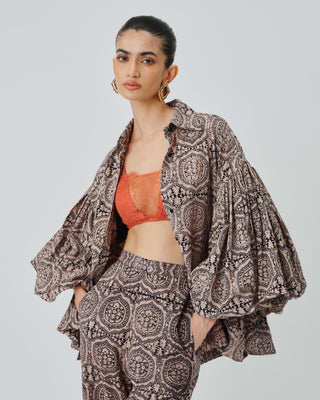 Multicolor Pant Contemporary Wear by Aroka