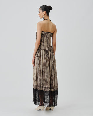 Beige Dress Contemporary Wear Natasha by Aroka