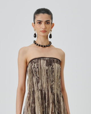Beige Dress Contemporary Wear Natasha by Aroka