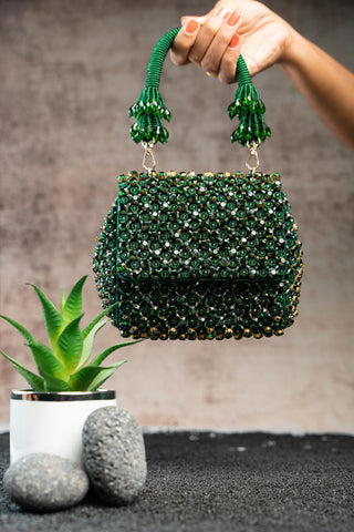 Designer Wedding Handbag for Indian Wedding – Green Aurora by Nayaab by Sonia