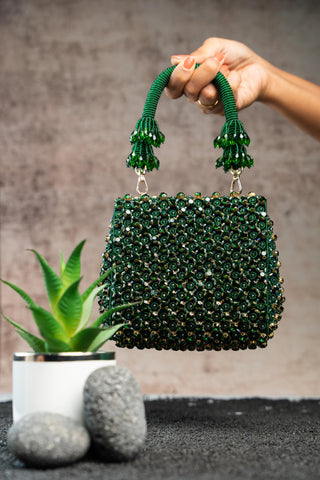 Designer Wedding Handbag for Indian Wedding – Green Aurora by Nayaab by Sonia