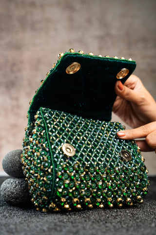 Designer Wedding Handbag for Indian Wedding – Green Aurora by Nayaab by Sonia