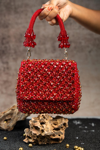 Designer Wedding Handbag for Indian Wedding – Wine Aurora by Nayaab by Sonia