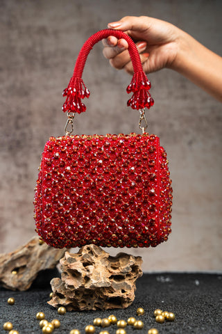 Designer Wedding Handbag for Indian Wedding – Wine Aurora by Nayaab by Sonia