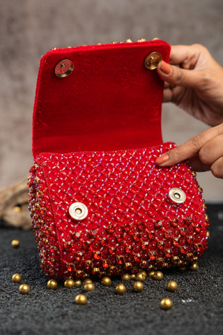 Designer Wedding Handbag for Indian Wedding – Wine Aurora by Nayaab by Sonia