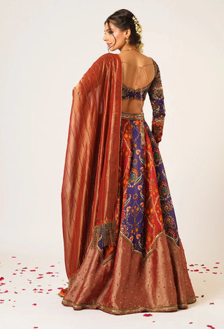 Multicolor indrani lehenga