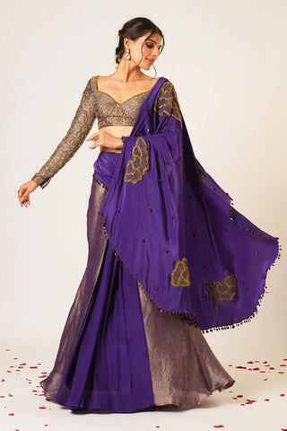 Purple ambika saree
