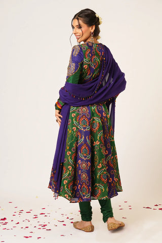 Blue purple tara anarkali