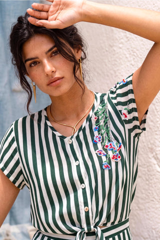 Green co-ord set for Contemporary Wear - Ludo Boardwalk by Nautanky